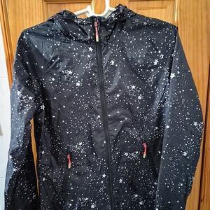 Starry Black and White Hooded Jacket